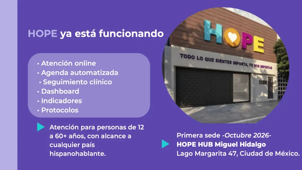 HOPE: El proyecto de salud mental con nueva sede en CDMX que debes conocer