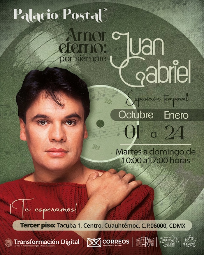 Imagen de la exposición tempora del Juan Gabriel en Palacio Postal