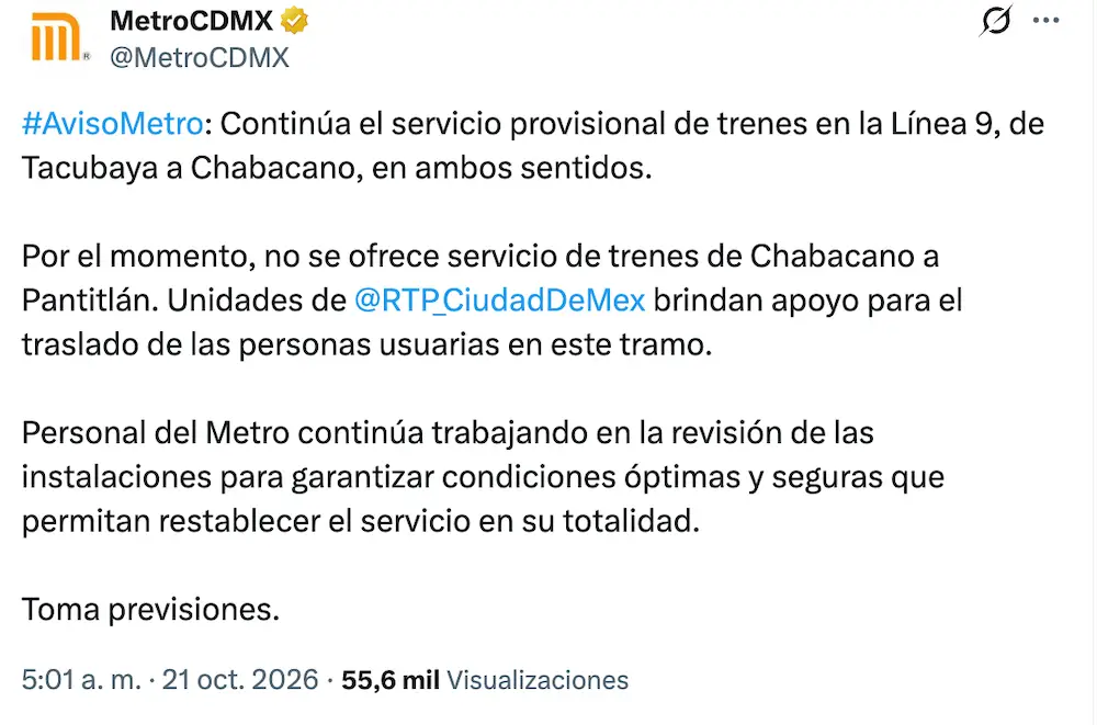Lo que sabemos del incendio en Velódromo y la suspensión parcial de la Línea 9 del Metro