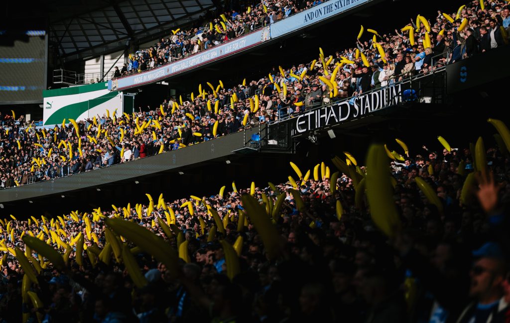 Manchester City y plátanos inflables