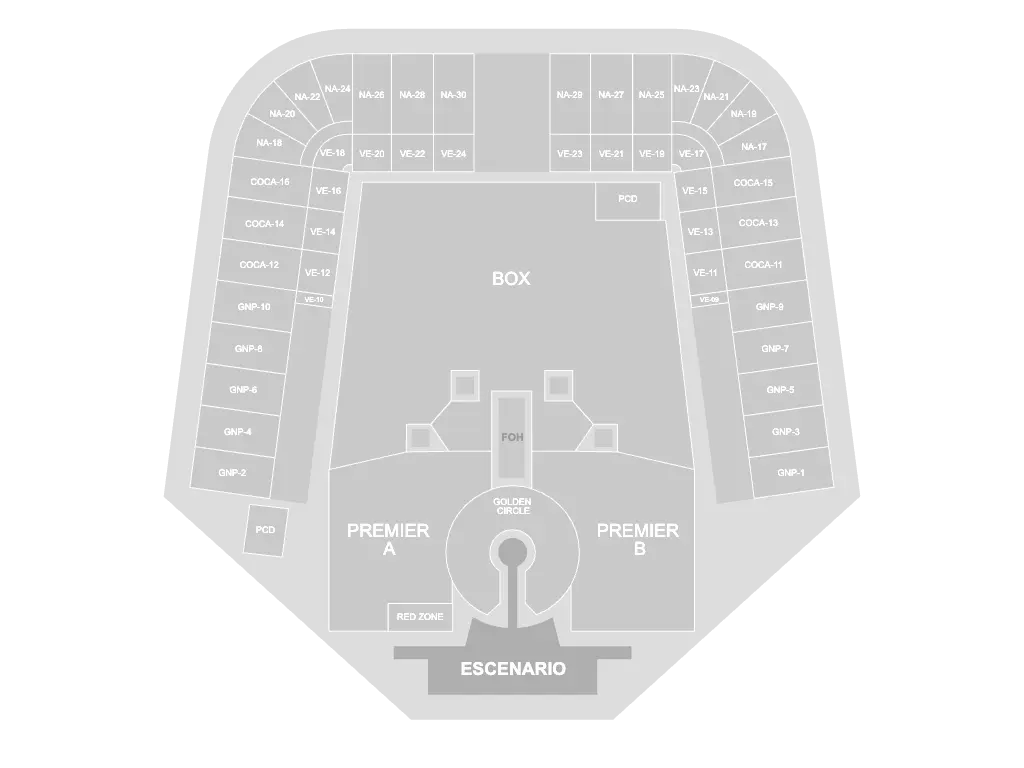 Distribución Estadio GNP Seguros, U2