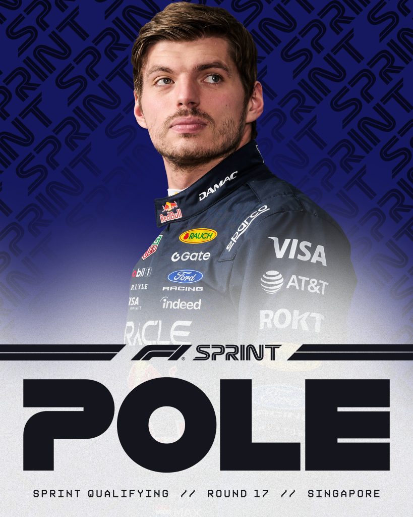 Max Verstappen se lleva la pole de la Sprint de Singapur 2026
