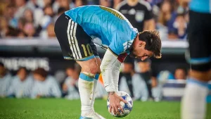 Messi en su último partido con Argentina