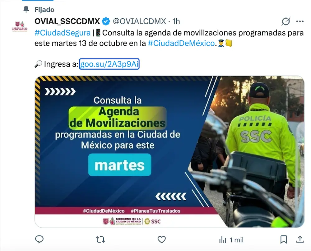 Marchas, plantones y movilizaciones de sindicatos en CDMX el 13 de octubre