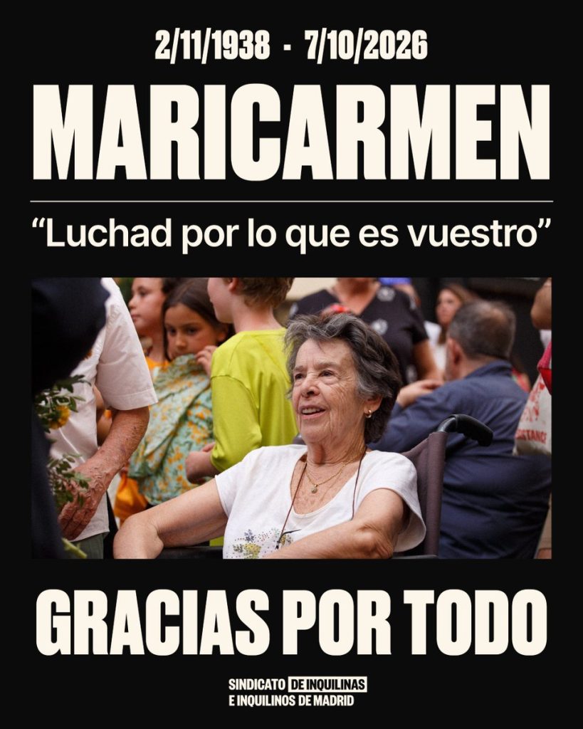 Muere Maricarmen Abascal, la mujer que se convirtió en el símbolo de la crisis de vivienda en España