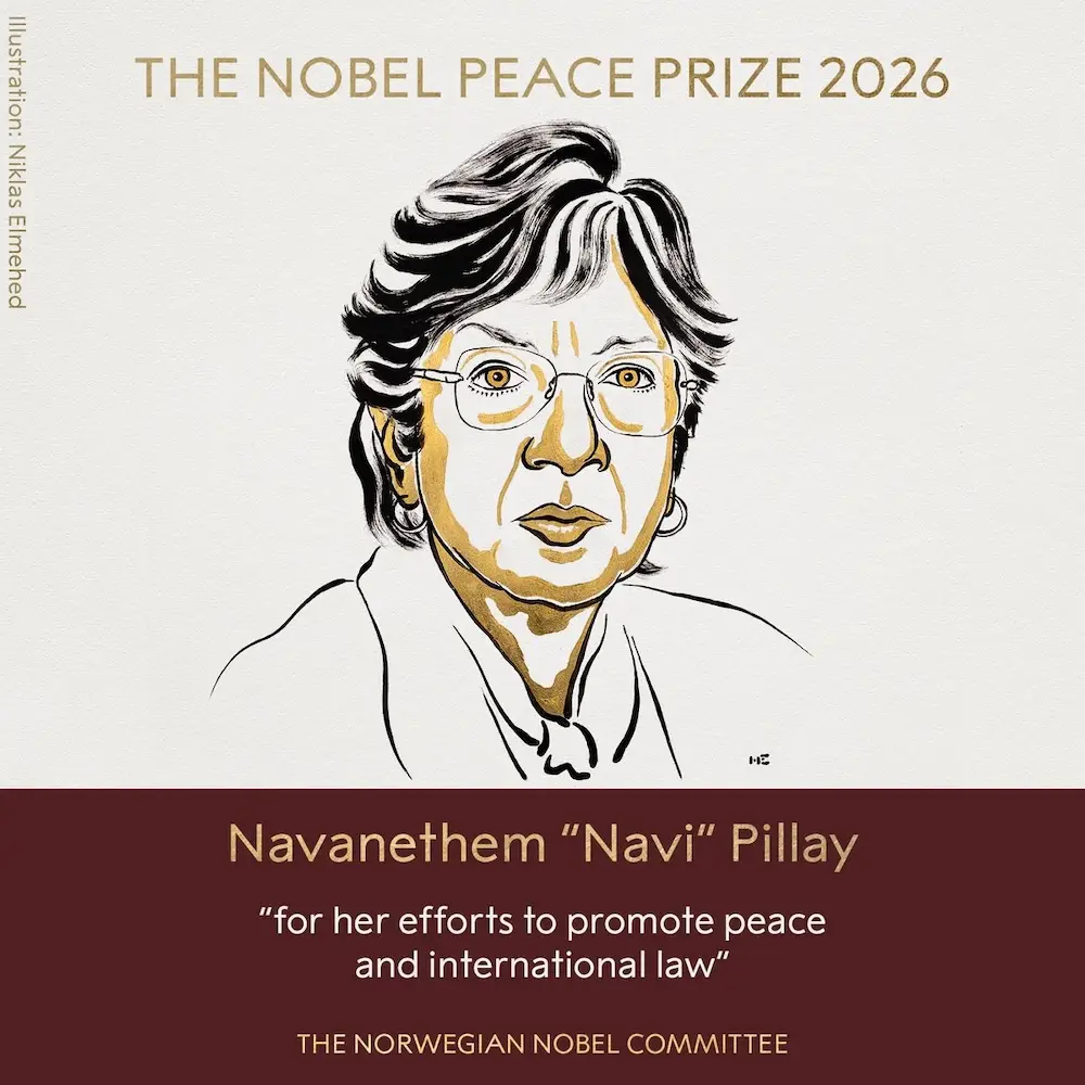 Premio Nobel de la Paz 2026 es para Navi Pillay