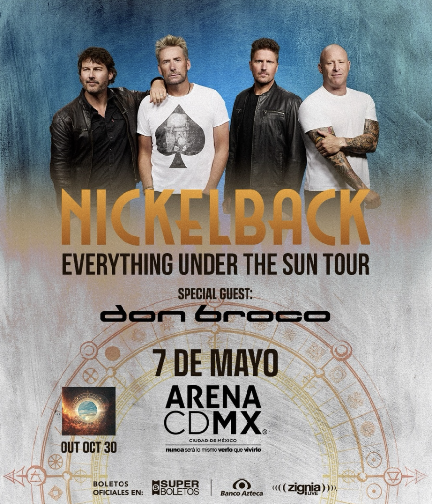 Flyer de Nickelback en México