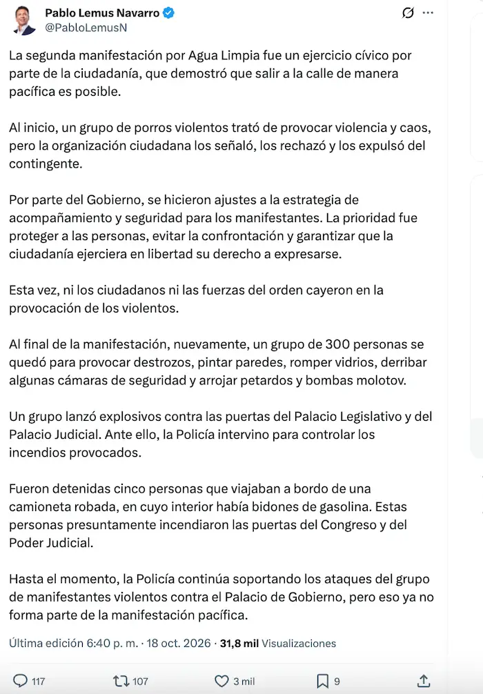 Revocación de mandato y grupos de choque en la segunda megamarcha por el agua en Guadalajara