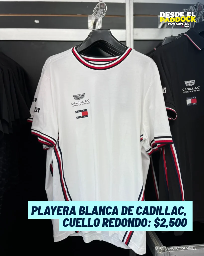 Playera de Checo Pérex Cadillac cuello redondo