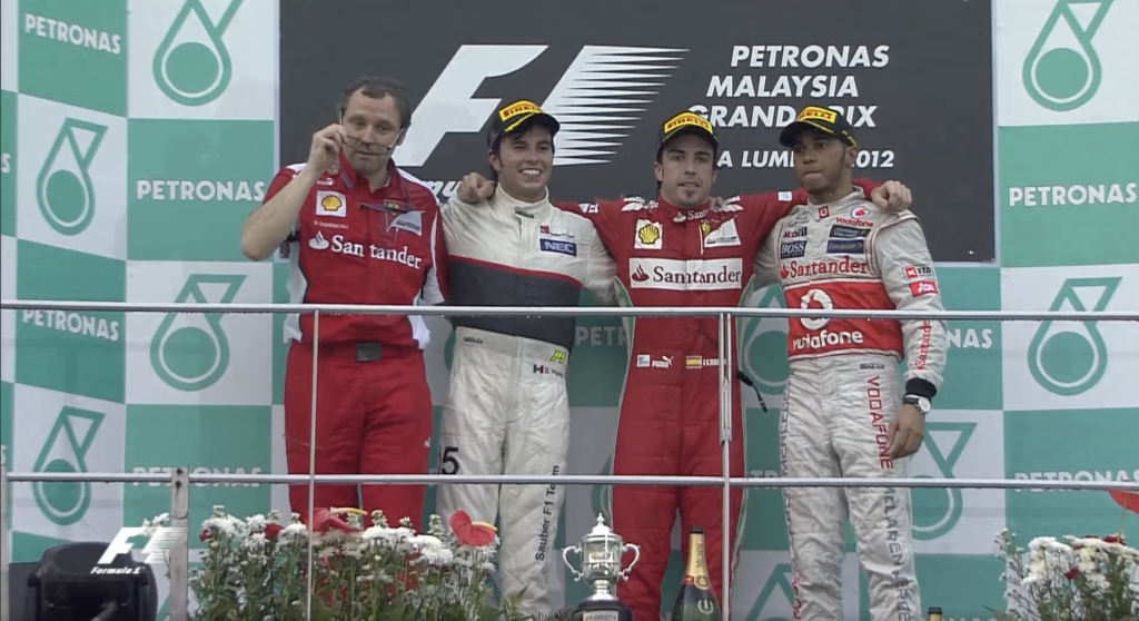 Podio Gran Premio de Malasia 2012