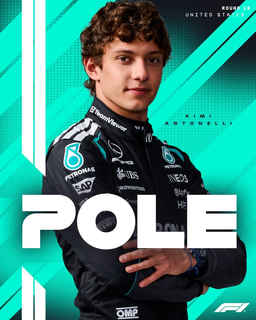 Así queda la parrilla de salida del GP de Estados Unidos con pole de Kimi Antonelli