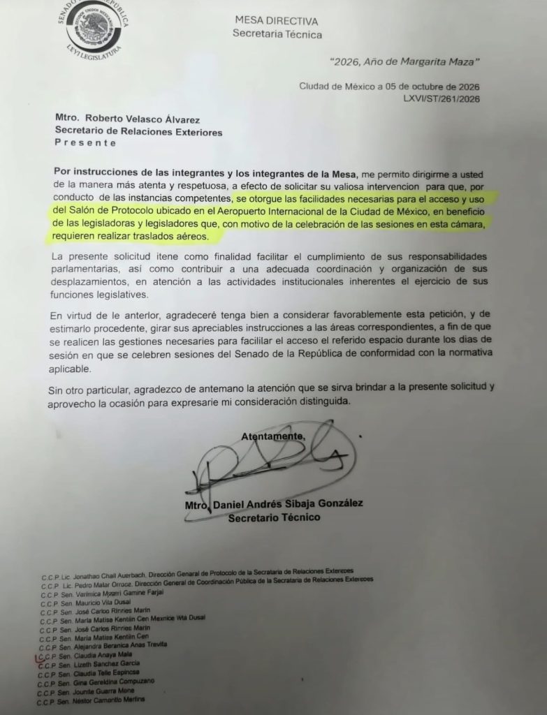 Senadores exigen trato VIP en el Aeropuerto Internacional de la Ciudad de México