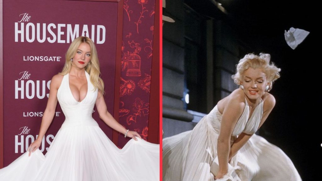Vestido homenaje de Sydney Sweeney a Marilyn Monroe