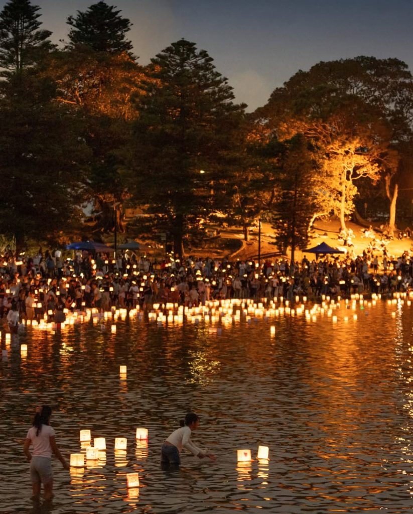 Velas led en el lago de Chapultepec
