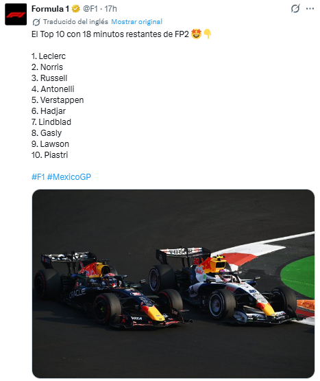Sancionan a Verstappen y Lawson por choque en el México GP