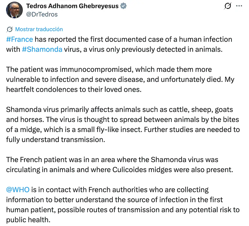 Francia registra el primer caso de virus Shamonda en un ser humano: ¿Qué es y cómo se propaga?